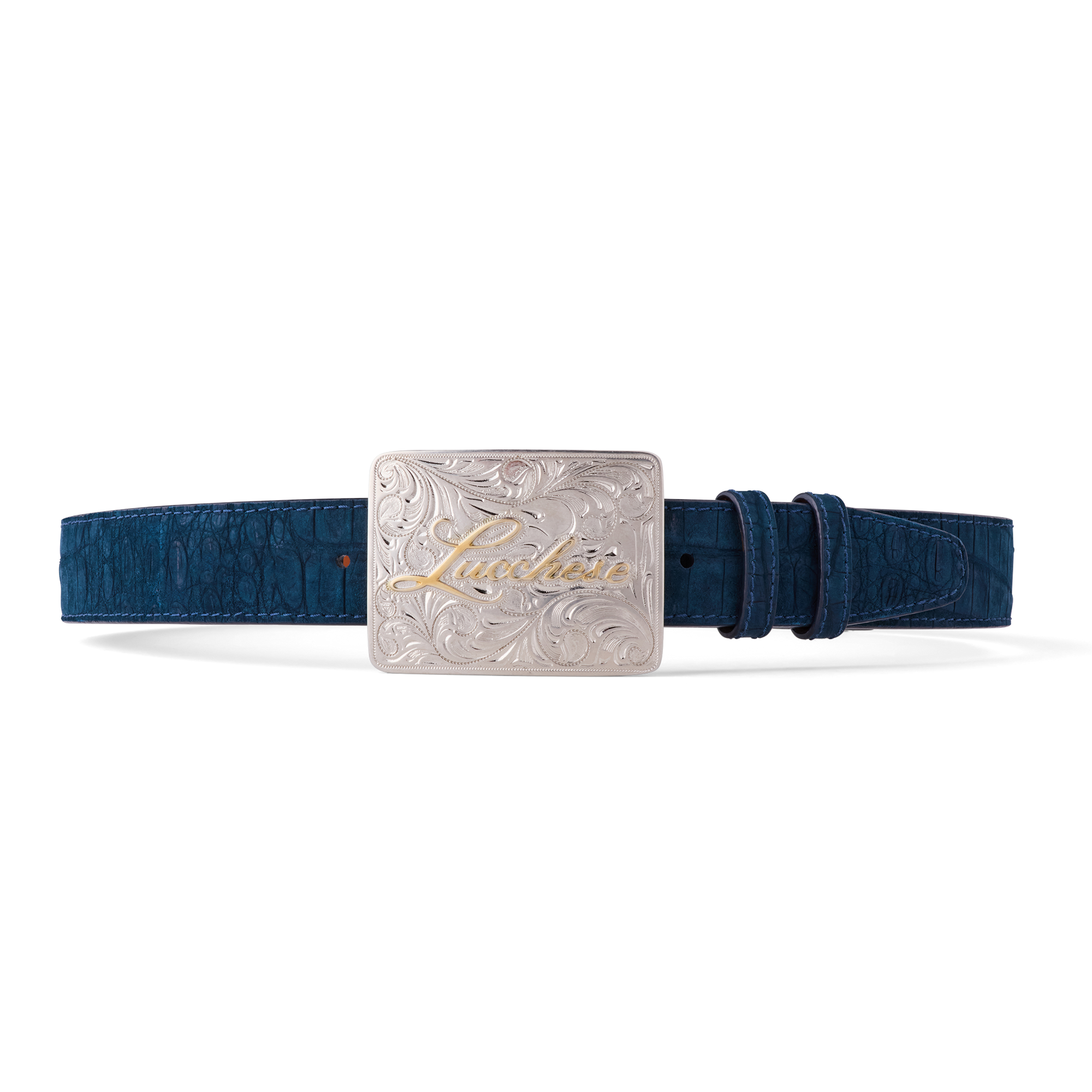 Sueded Caiman Memento Belt - Lucchese