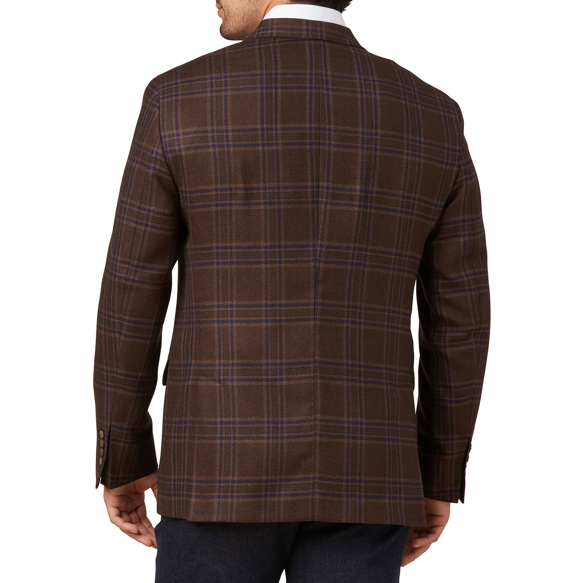 Lucchese Sport Coat :: Chocolate And Navy Plaid