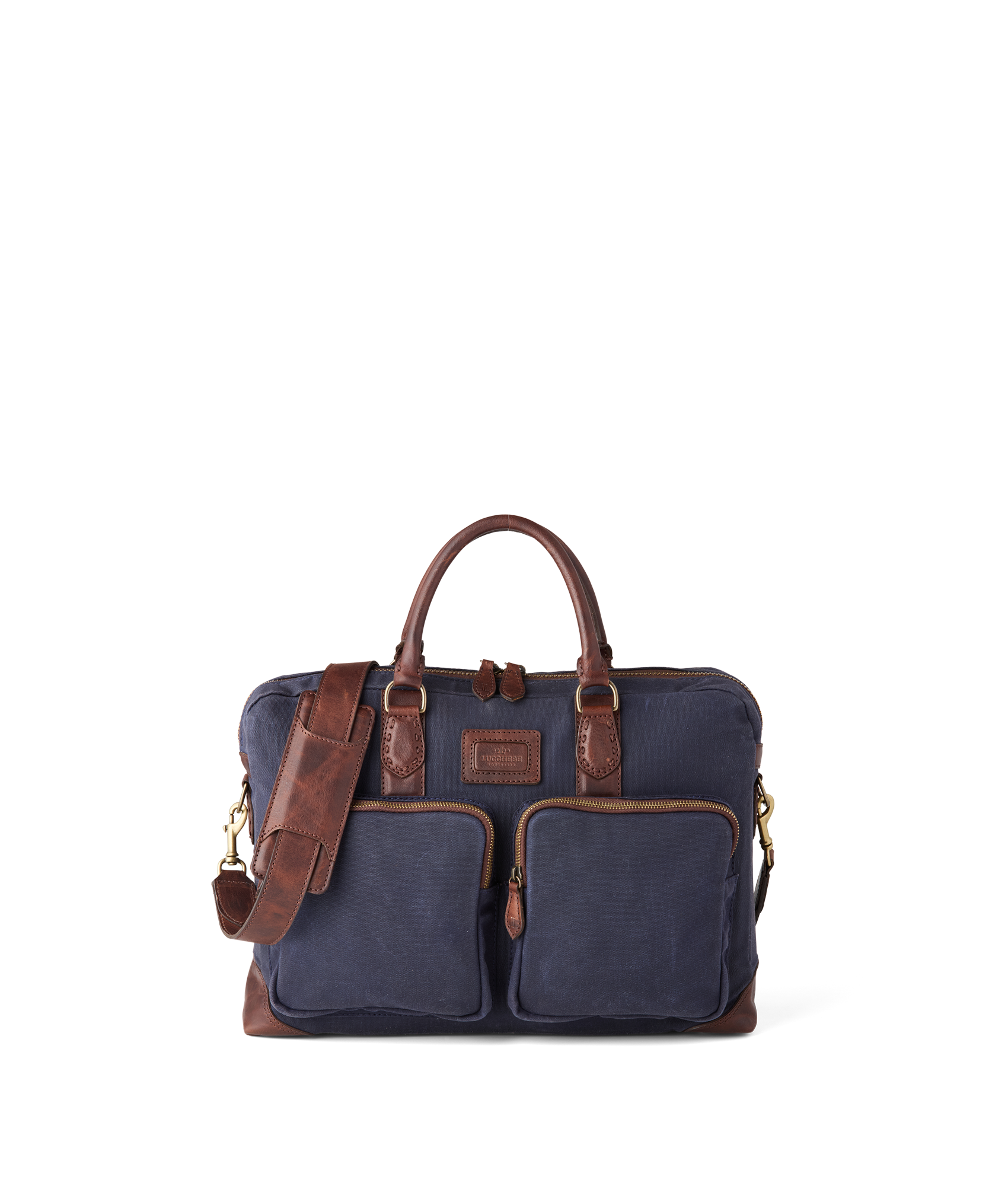 Everyday Waxed Canvas Briefcase :: Navy