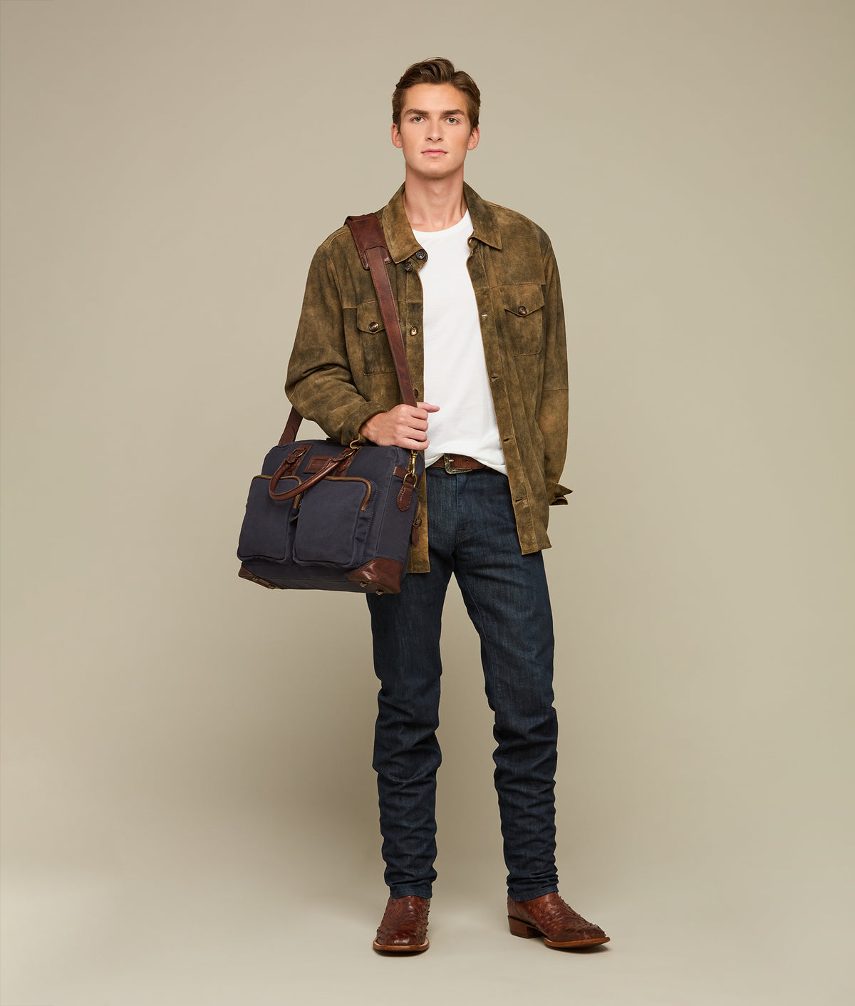 
    Everyday Waxed Canvas Briefcase :: Navy