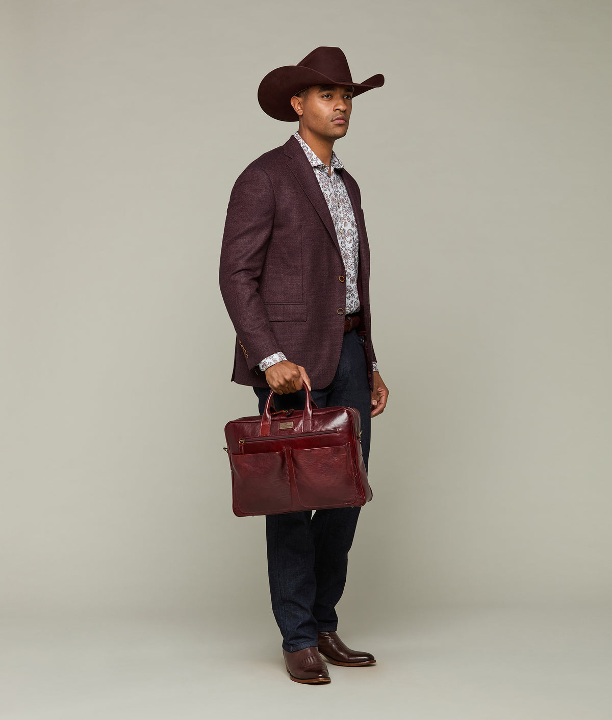 
    Cosimo Briefcase :: Burgundy