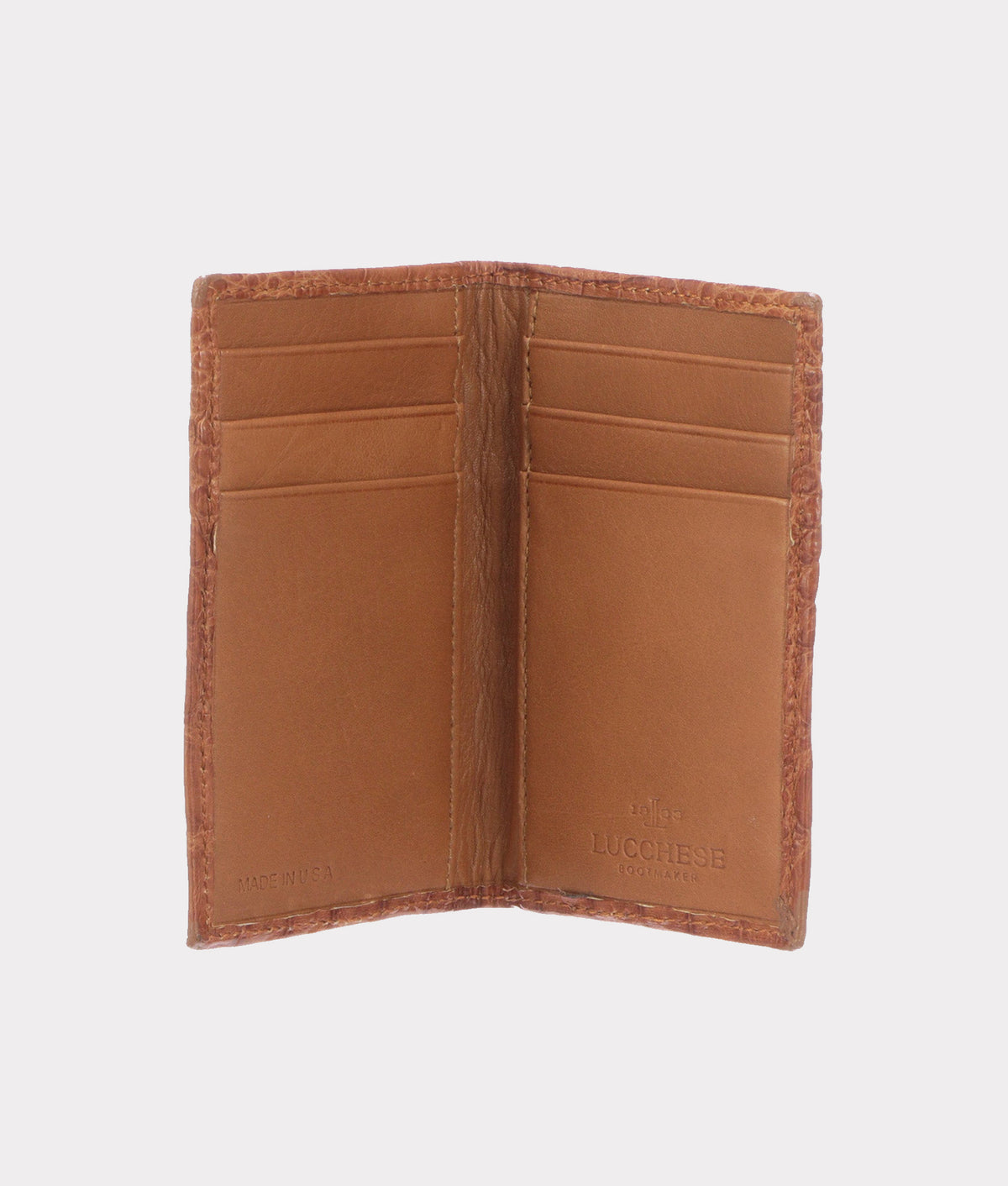 
    Bifold Wallet – Crocodile ::  Cognac