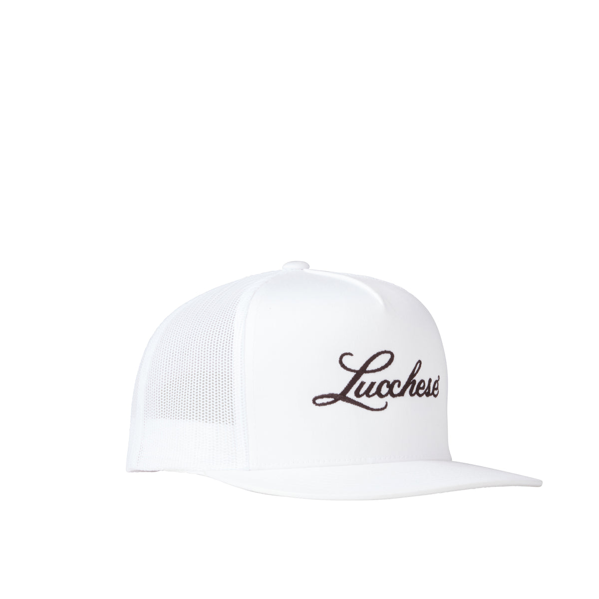 
    Lucchese Script Trucker Cap :: White