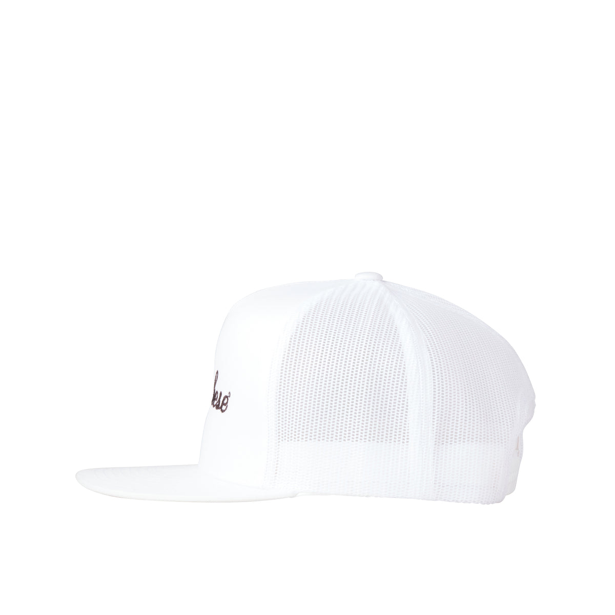 
    Lucchese Script Trucker Cap :: White