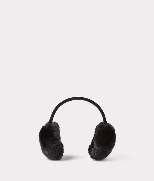 Mink Fur Earmuffs :: Black