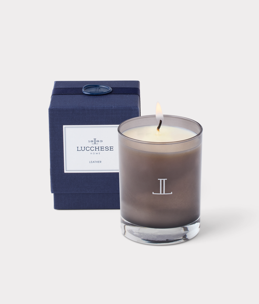 Leather Scented Candle :: Grey