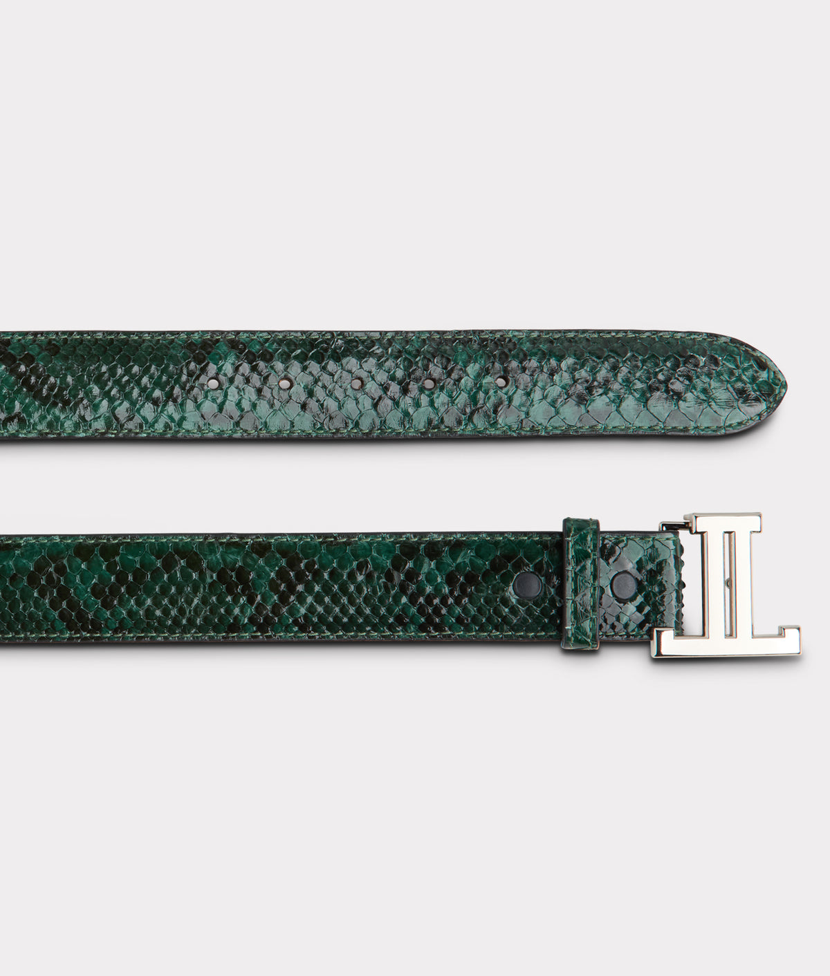 
        Women&#39;s Exotic Mirrored L Belt :: Emerald