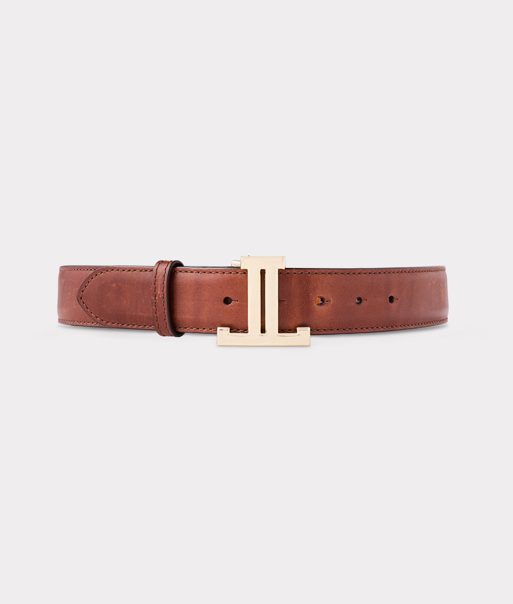 Women's Mirrored L Belt :: Tan