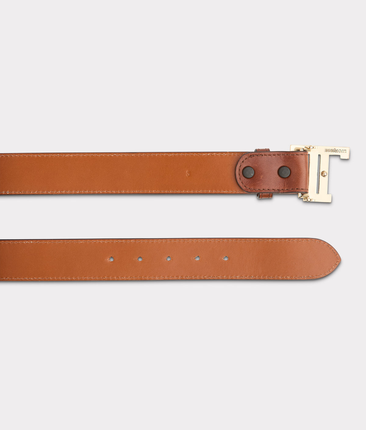 
        Women&#39;s Mirrored L Belt :: Tan