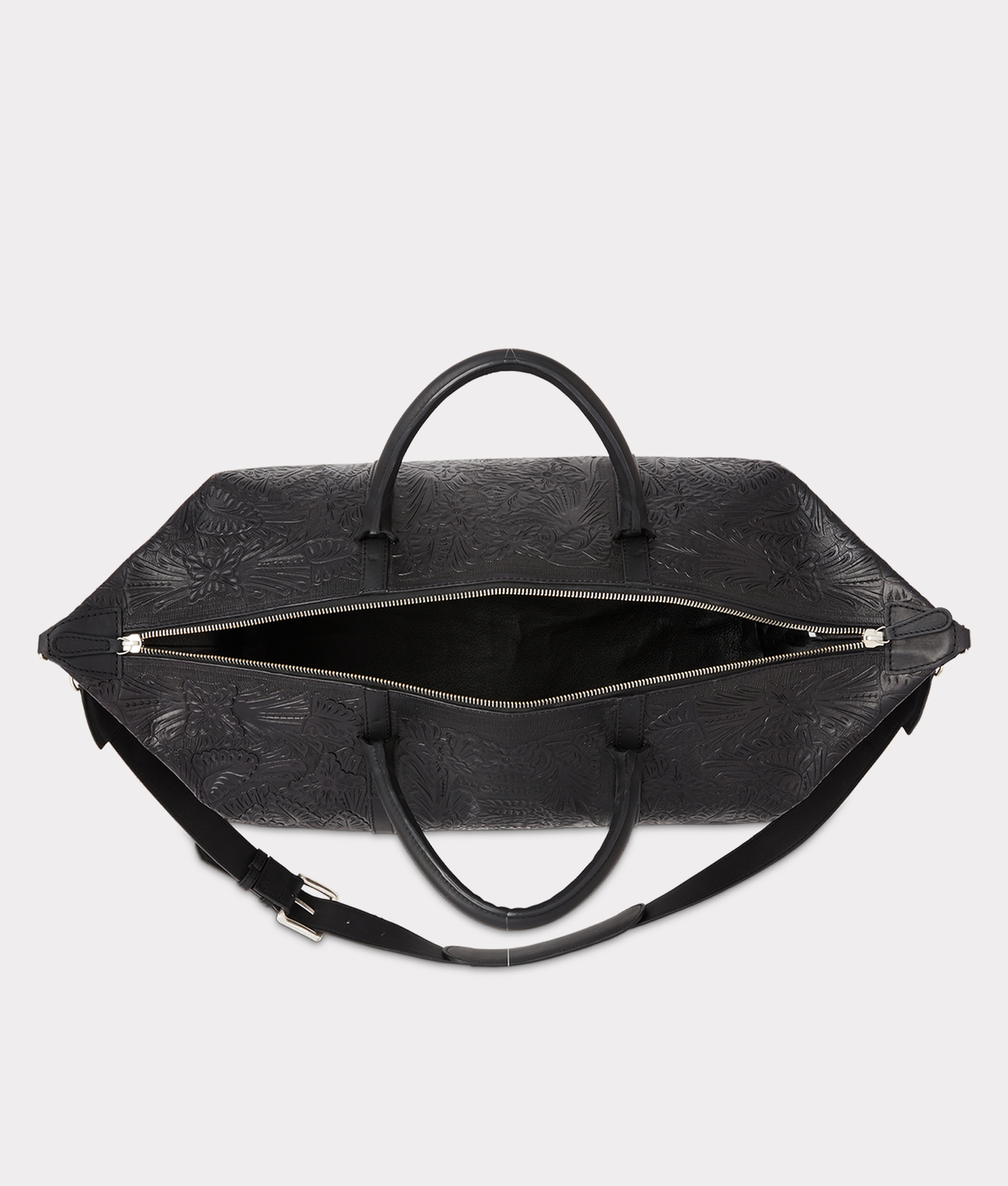 
        Hand-Tooled Duffle :: Black