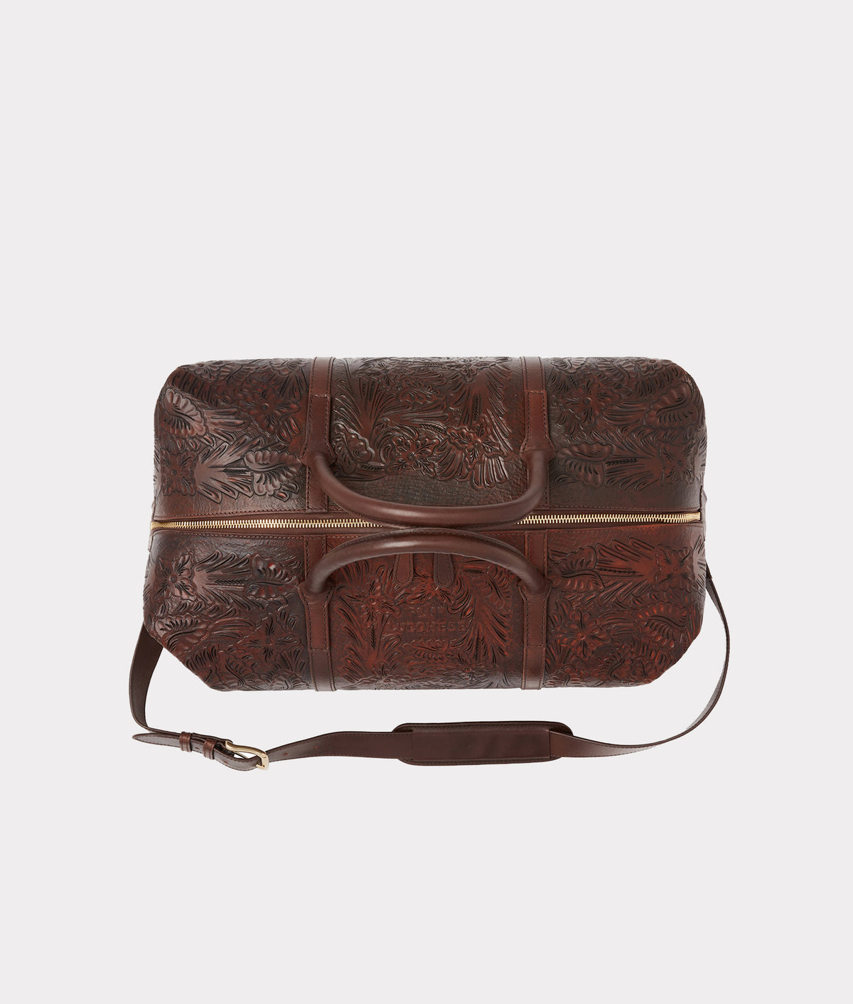 
    Hand-Tooled Duffle :: Brown