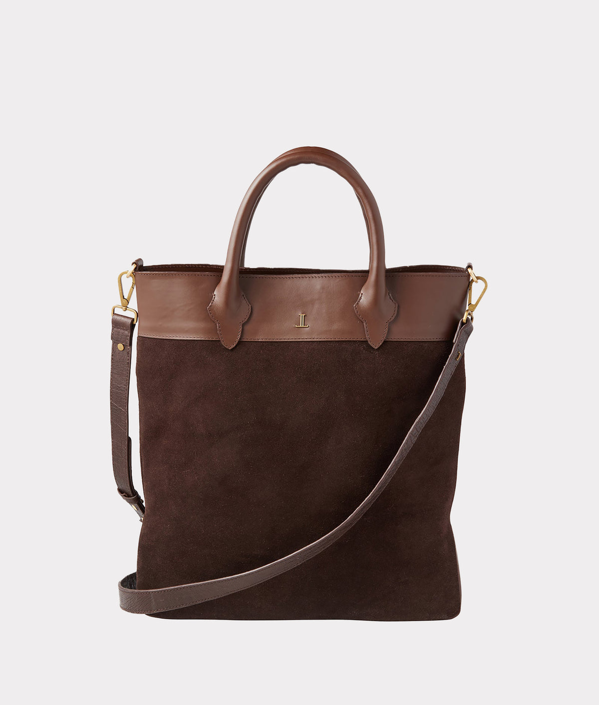 
        Large Lola Suede Shopper :: Chocolate