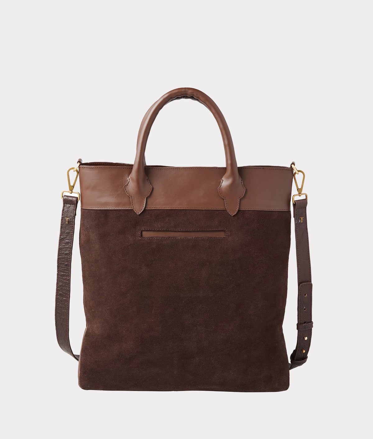 
        Large Lola Suede Shopper :: Chocolate