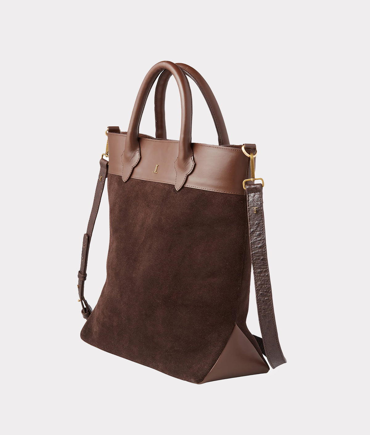 
        Large Lola Suede Shopper :: Chocolate