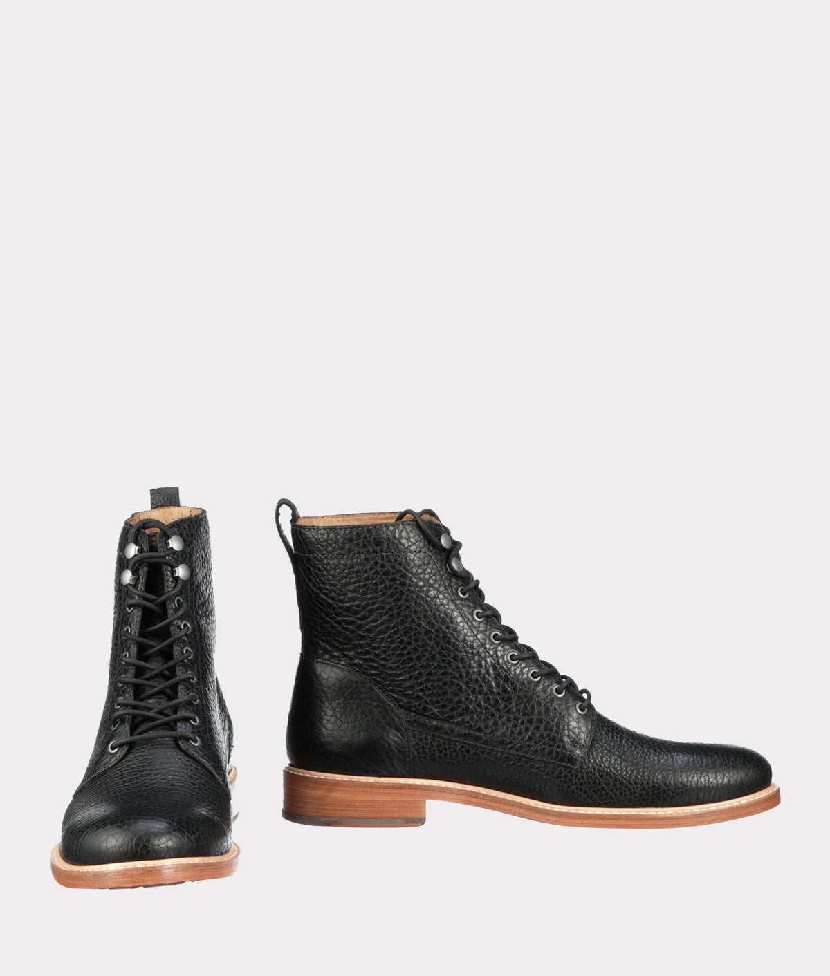 
    6&quot; Lace Up Derby Boot :: Black