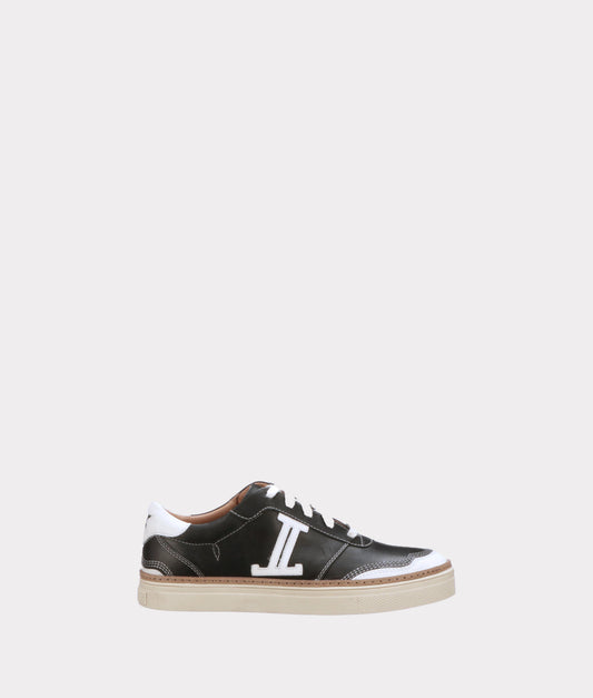 Double L Lace Up Sneakers :: Black