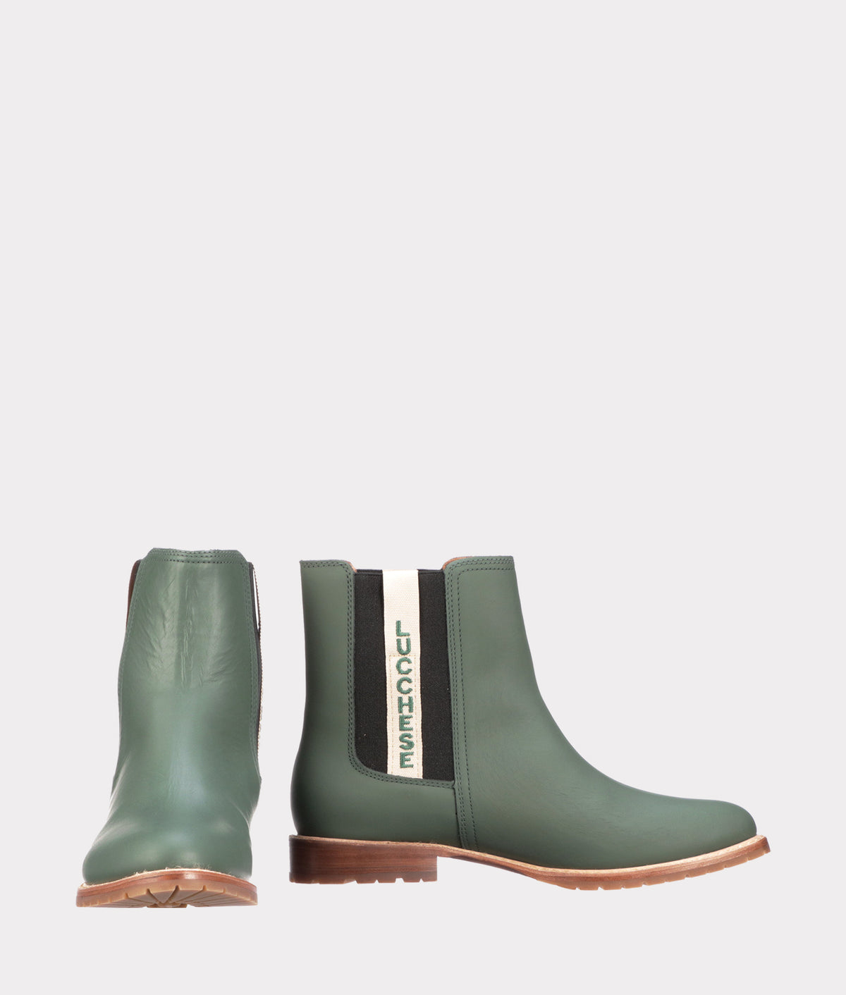 
    All-Weather Ladies Garden Boot :: Military Green + Black