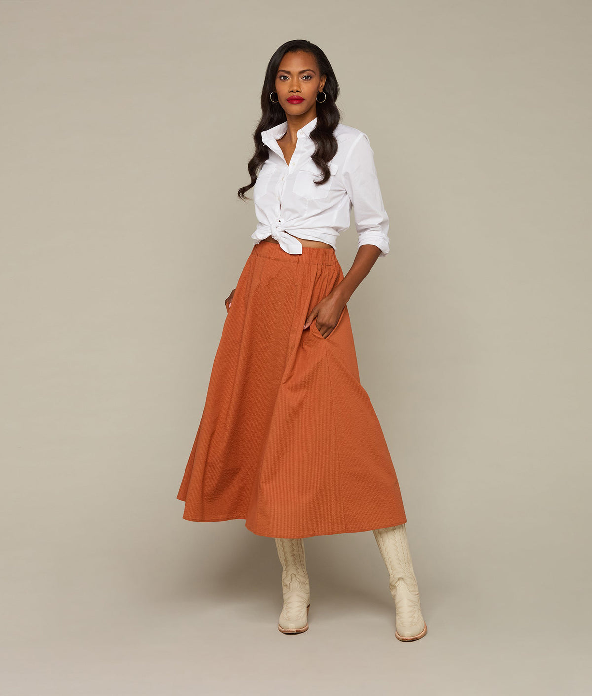 
    Sandy Skirt :: Terracotta