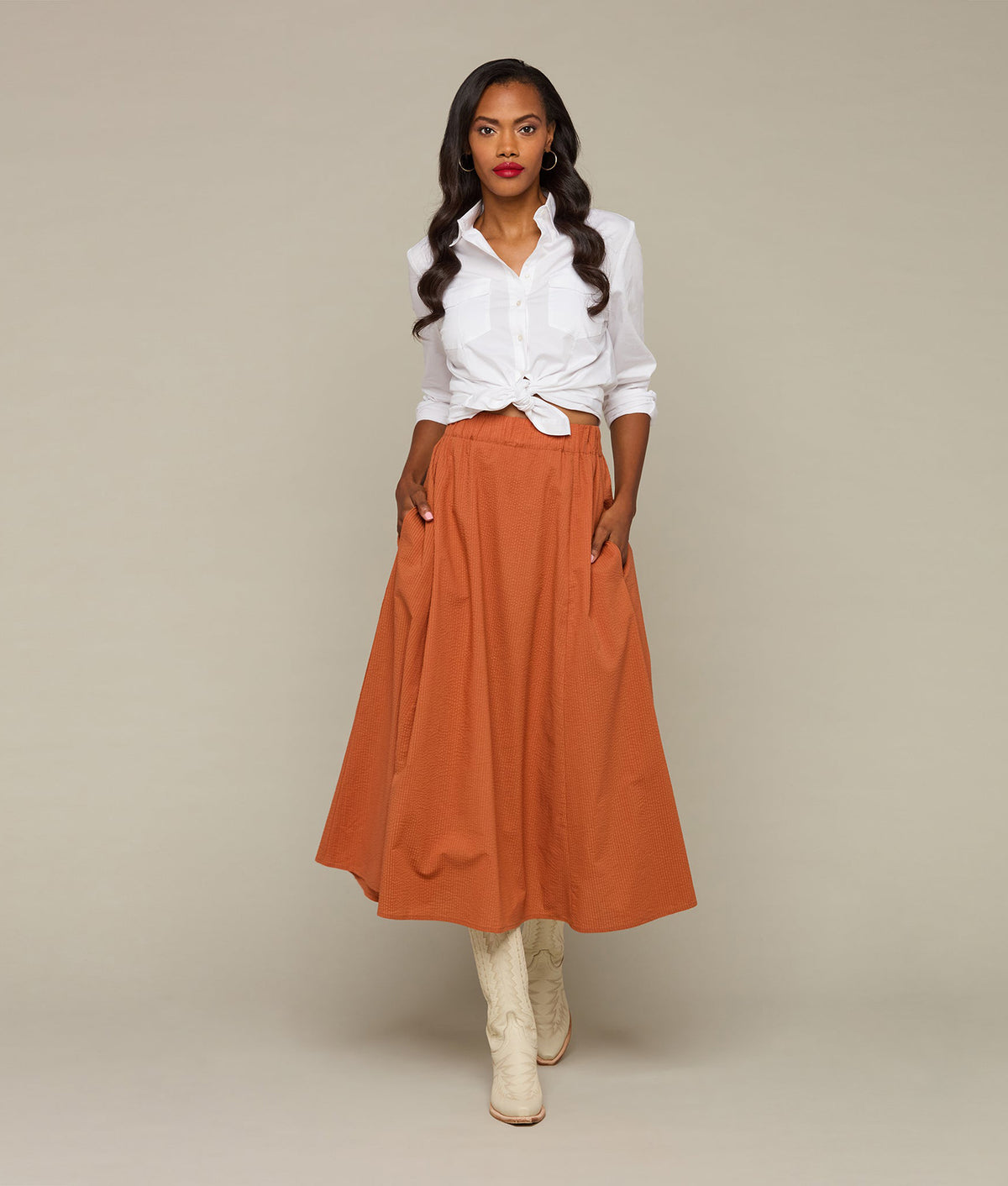 
    Sandy Skirt :: Terracotta