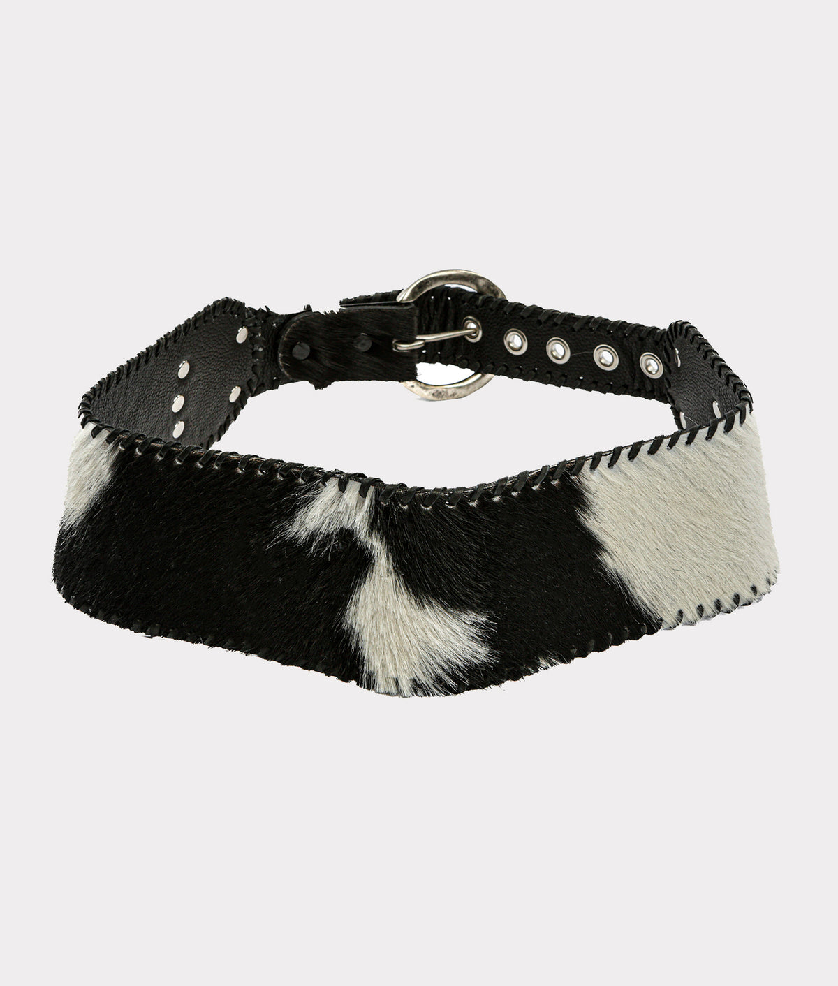 
    Cowhide Belt :: Black/White