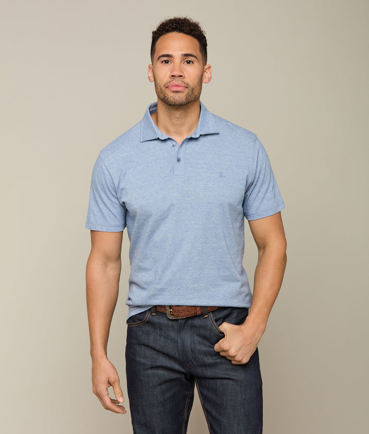 
    Lucchese Pima Cotton Polo :: Blue