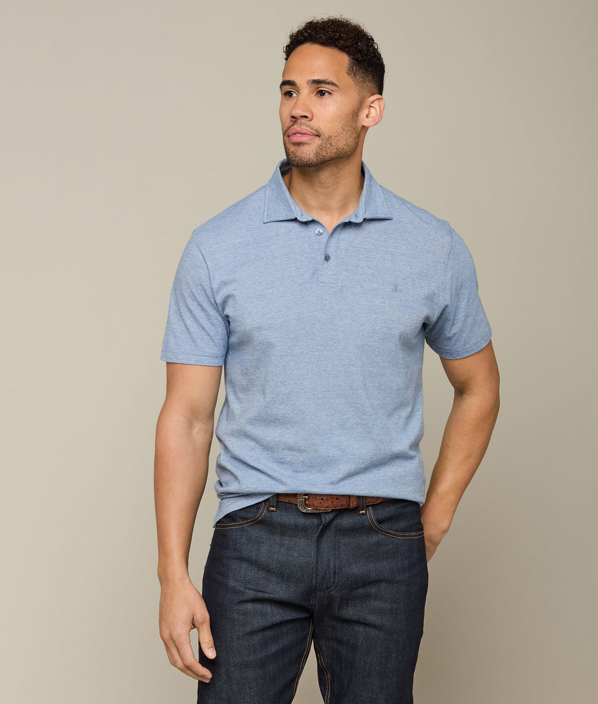 
    Lucchese Pima Cotton Polo :: Blue