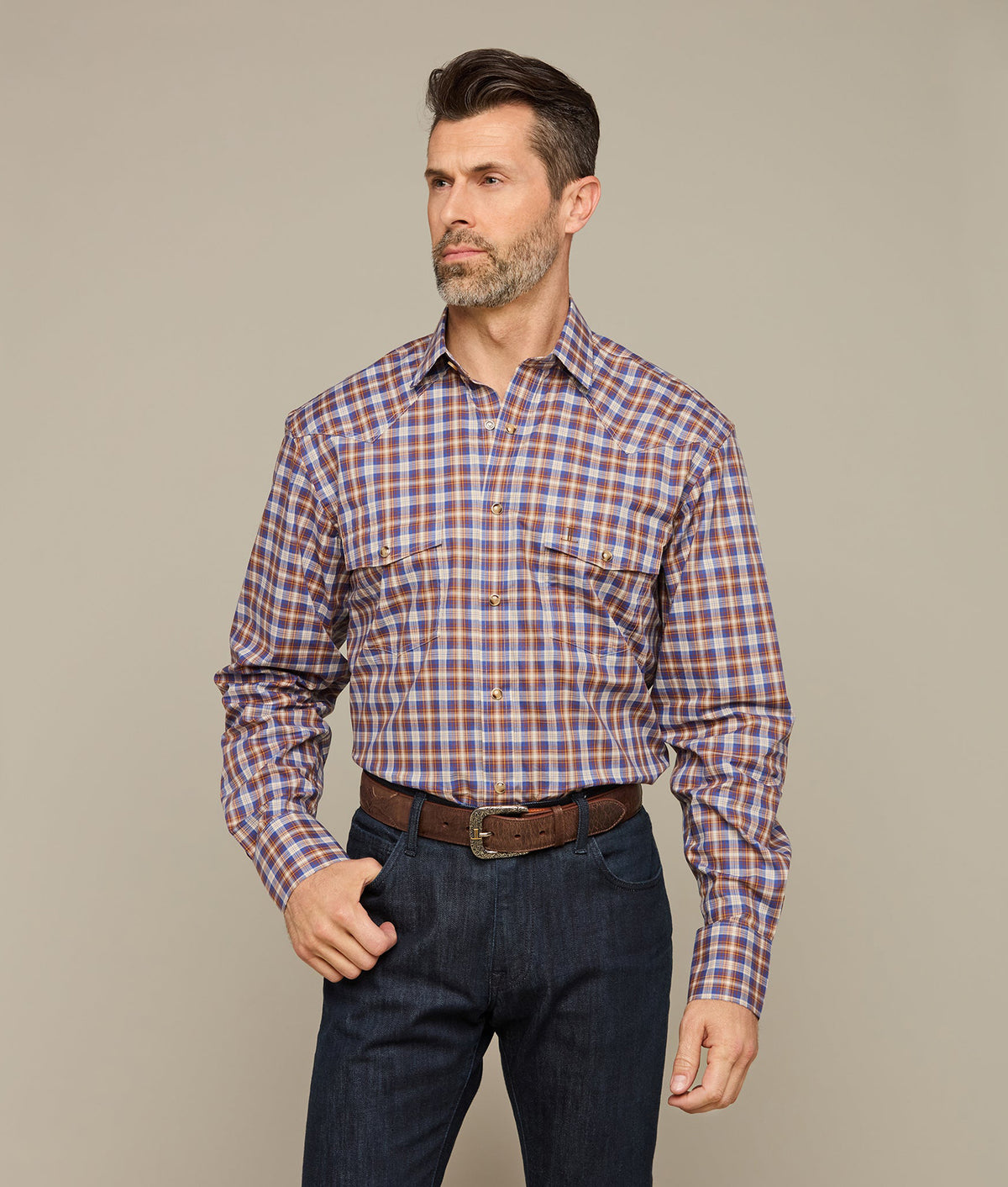 
        El Paso Plaids :: Blue/Brown Plaid