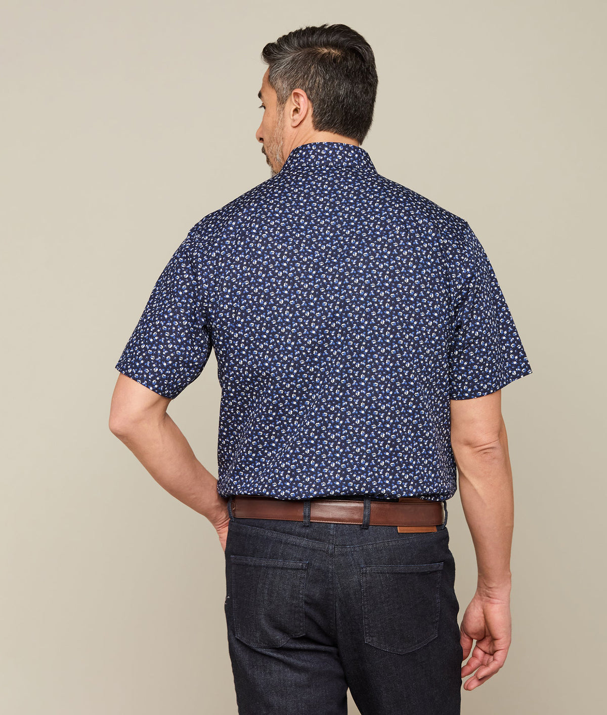 
        Austin :: Blue On Navy Floral Print