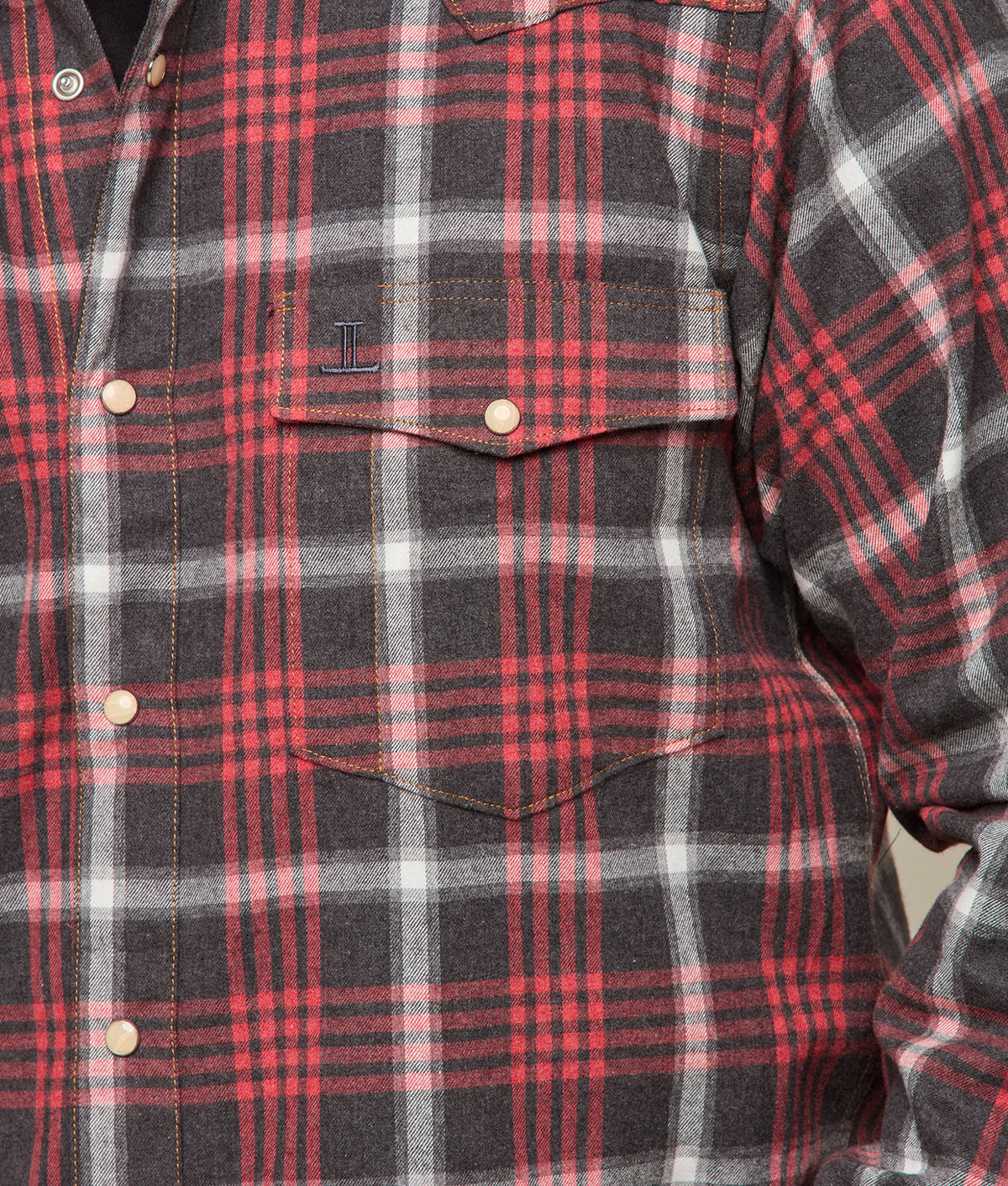 
    Denver Flannel :: Red/Grey