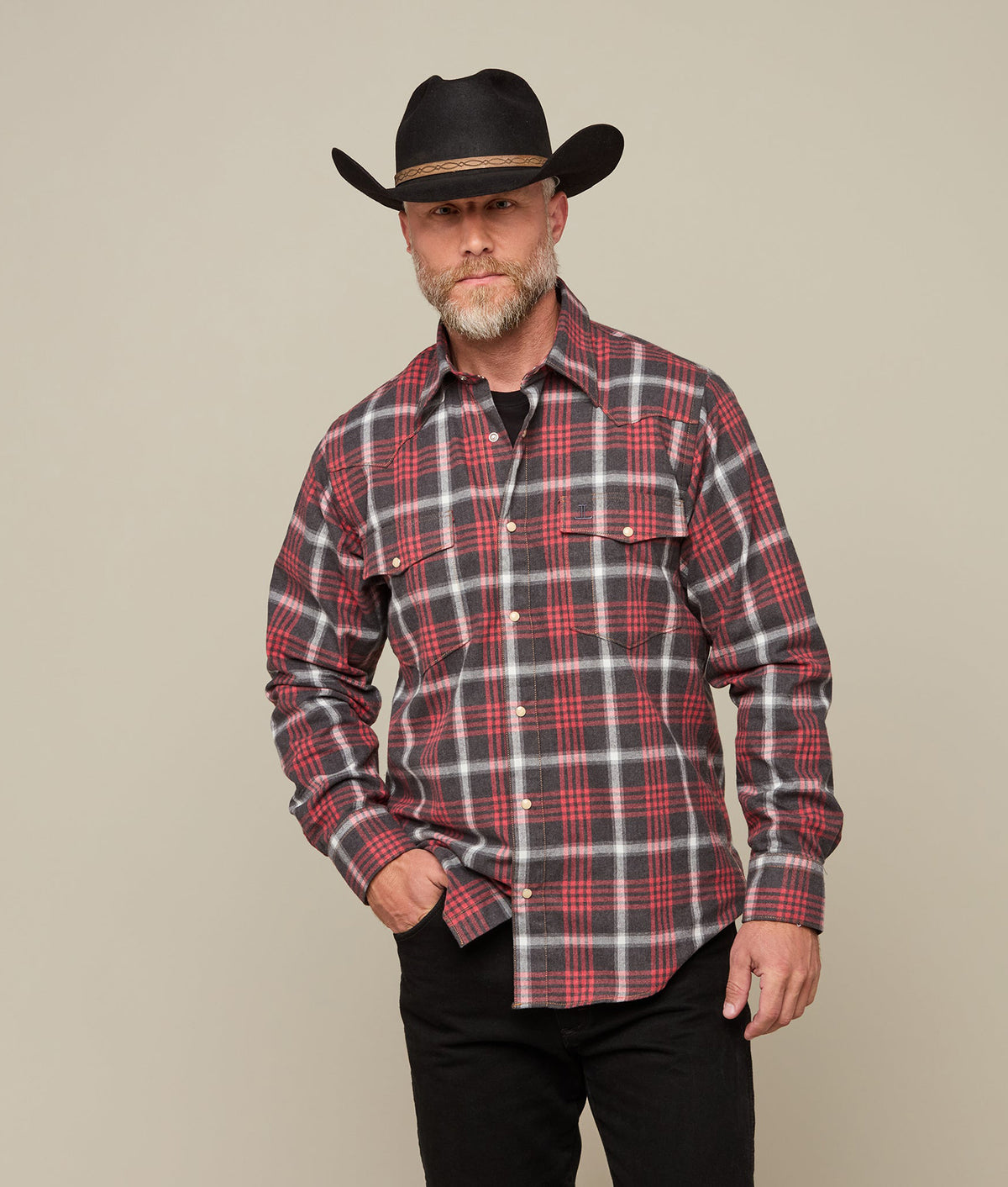 
    Denver Flannel :: Red/Grey