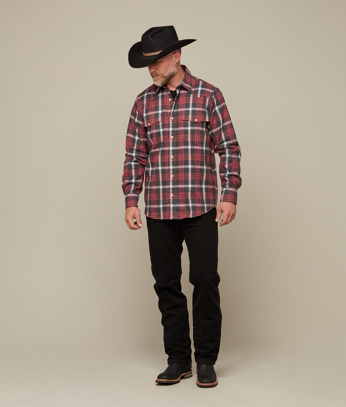 
    Denver Flannel :: Red/Grey