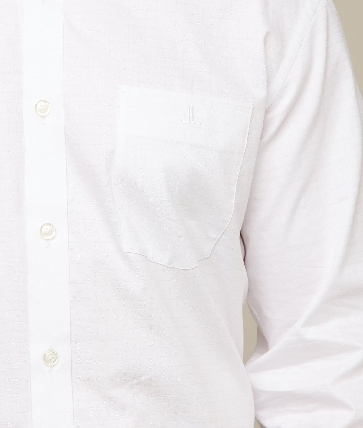 
    Square Dobby Shirt :: White