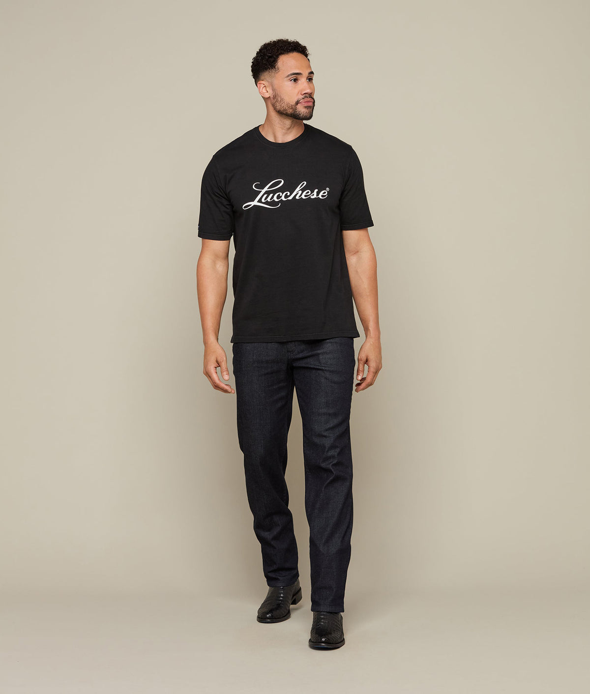 
        Lucchese Script Tee :: Black