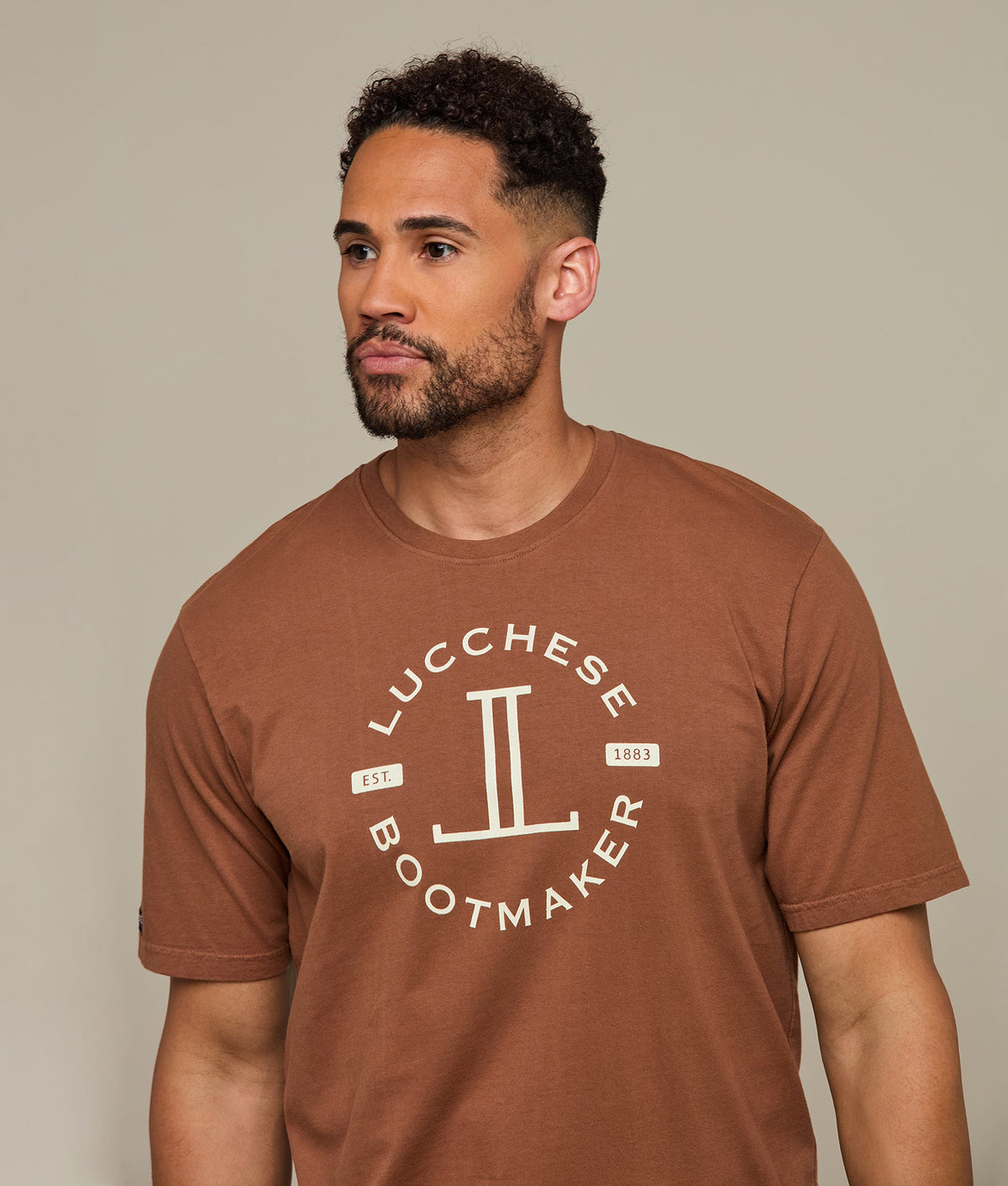 
    Lucchese Badge Tee :: Tobacco