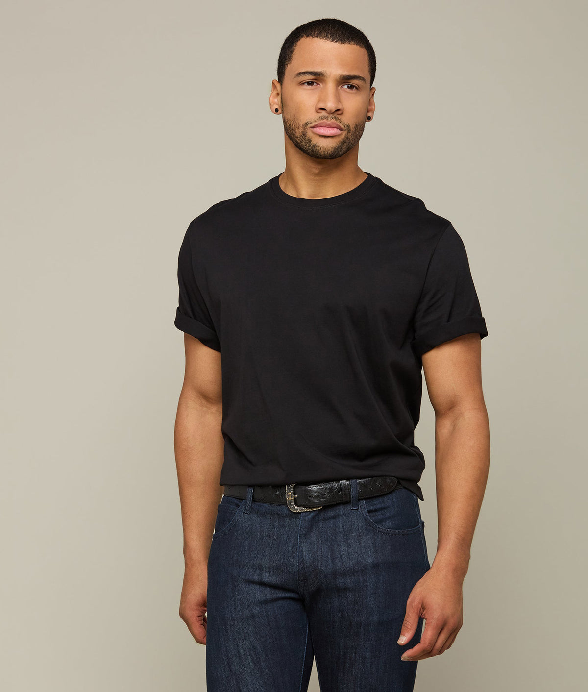 
    Lucchese Pima Cotton Tee :: Black