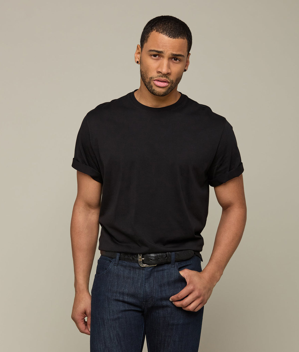 
    Lucchese Pima Cotton Tee :: Black