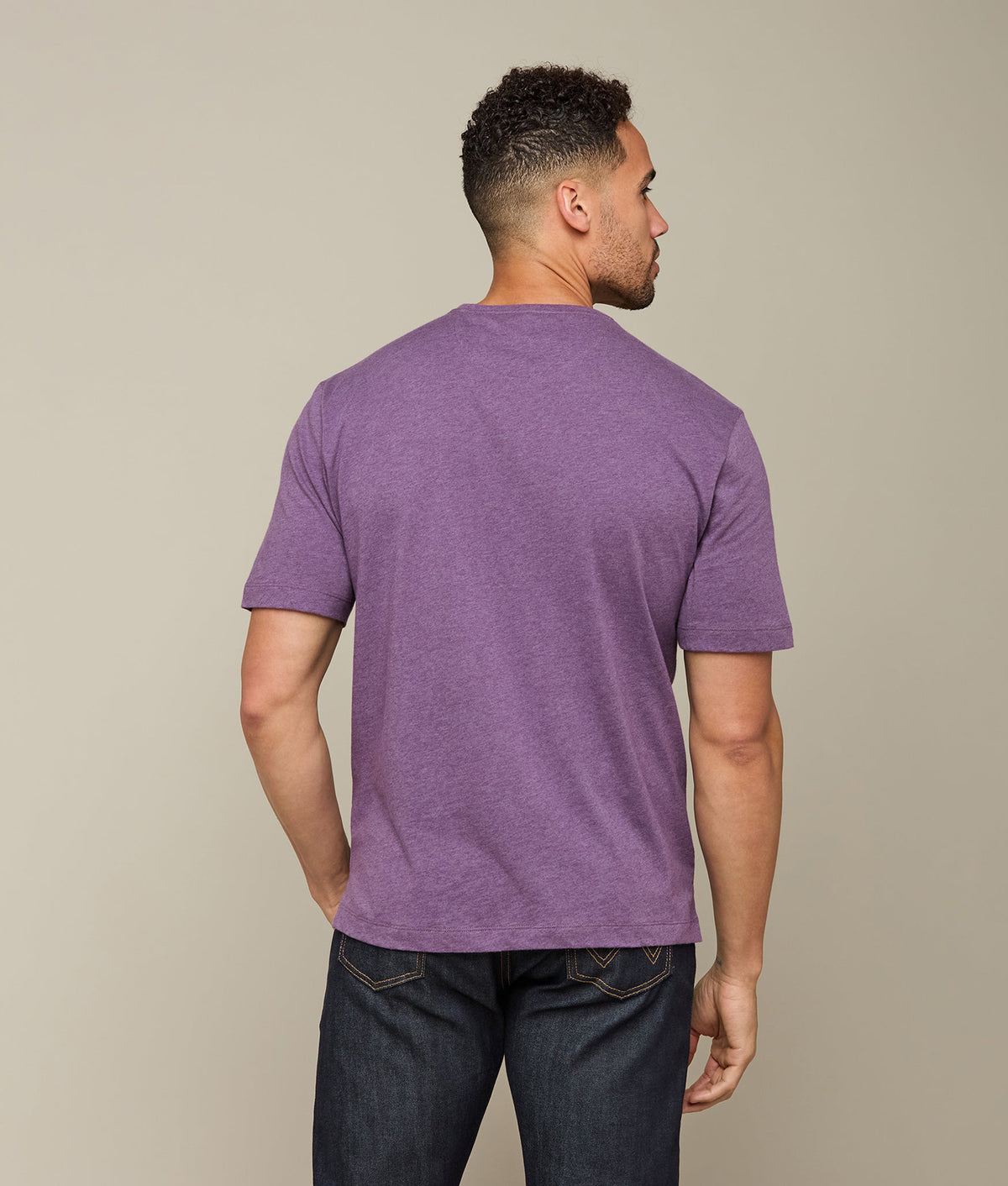 
    Lucchese Pima Cotton Tee :: Purple Melange