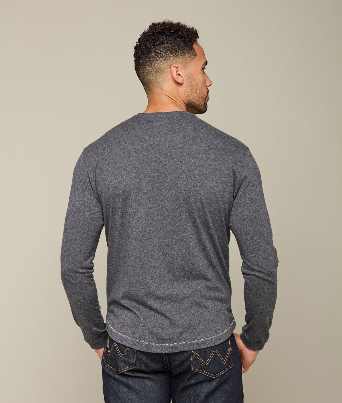 
        Long Sleeve Bar Stitch Tee :: Grey