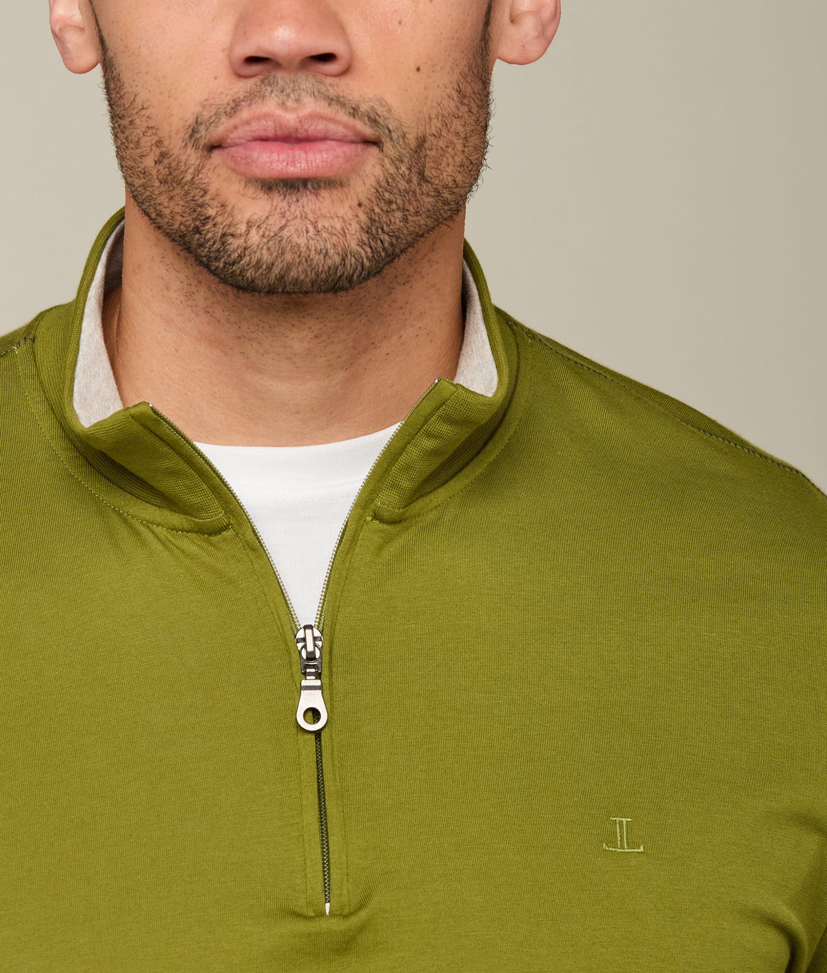 
        Lucchese Pima Cotton Quarter Zip :: Olive