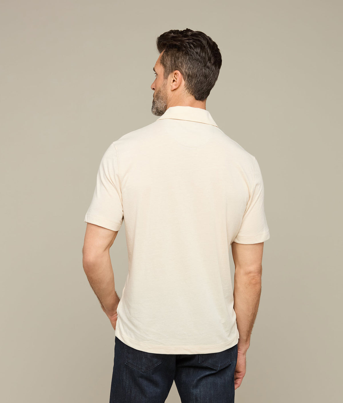 
    Lucchese Pima Blend Polo :: Cream