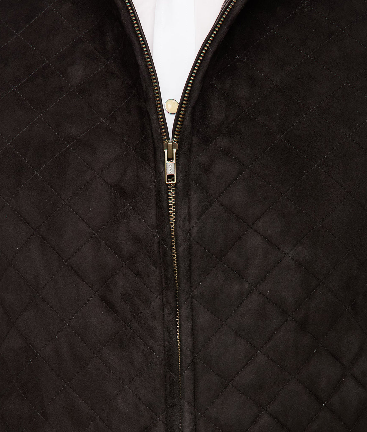 
    Quilted Suede Vest :: Black