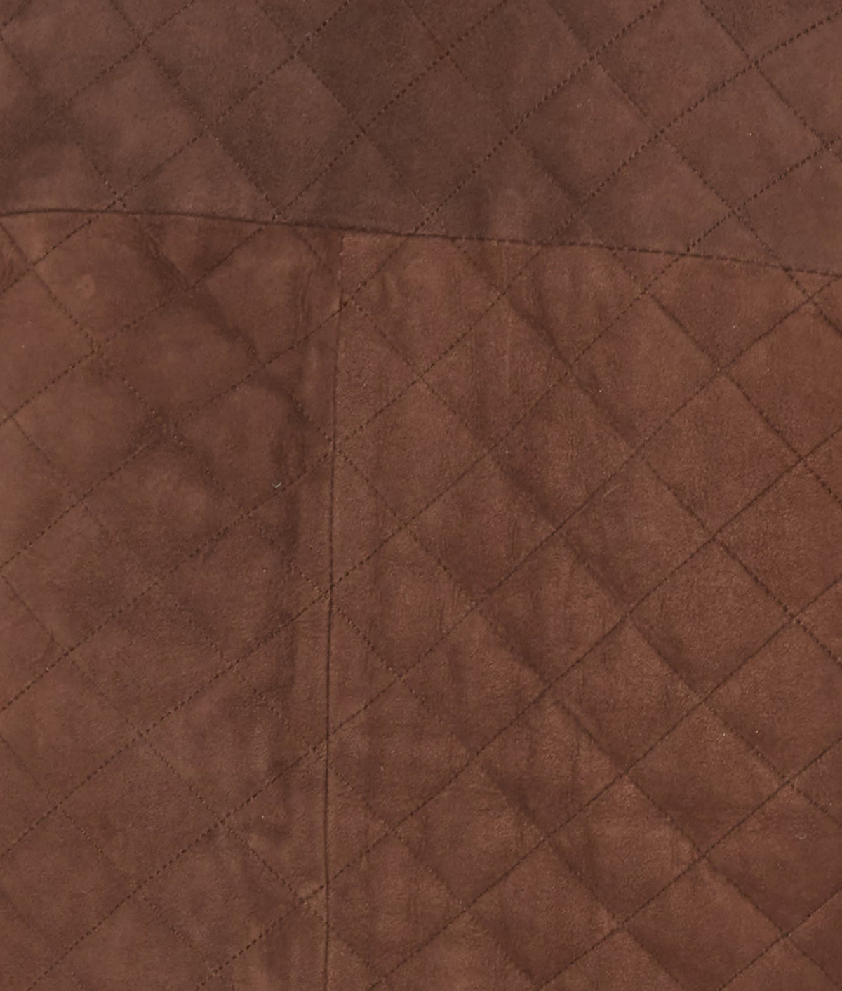 
    Quilted Suede Vest :: Brown