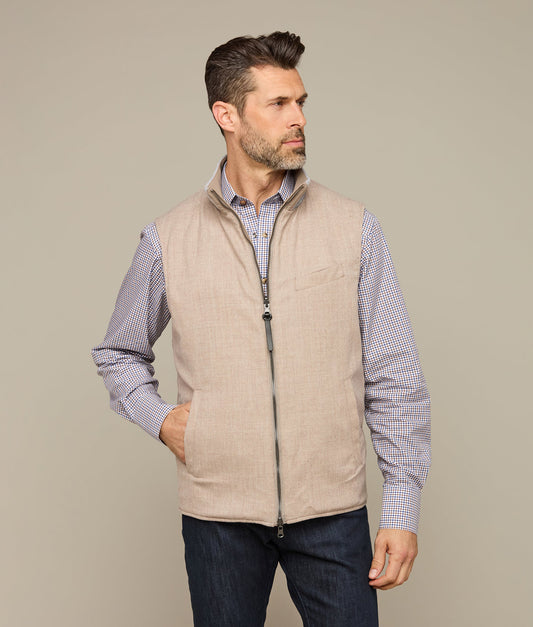 Gilroy Reversible Vest :: Oatmeal