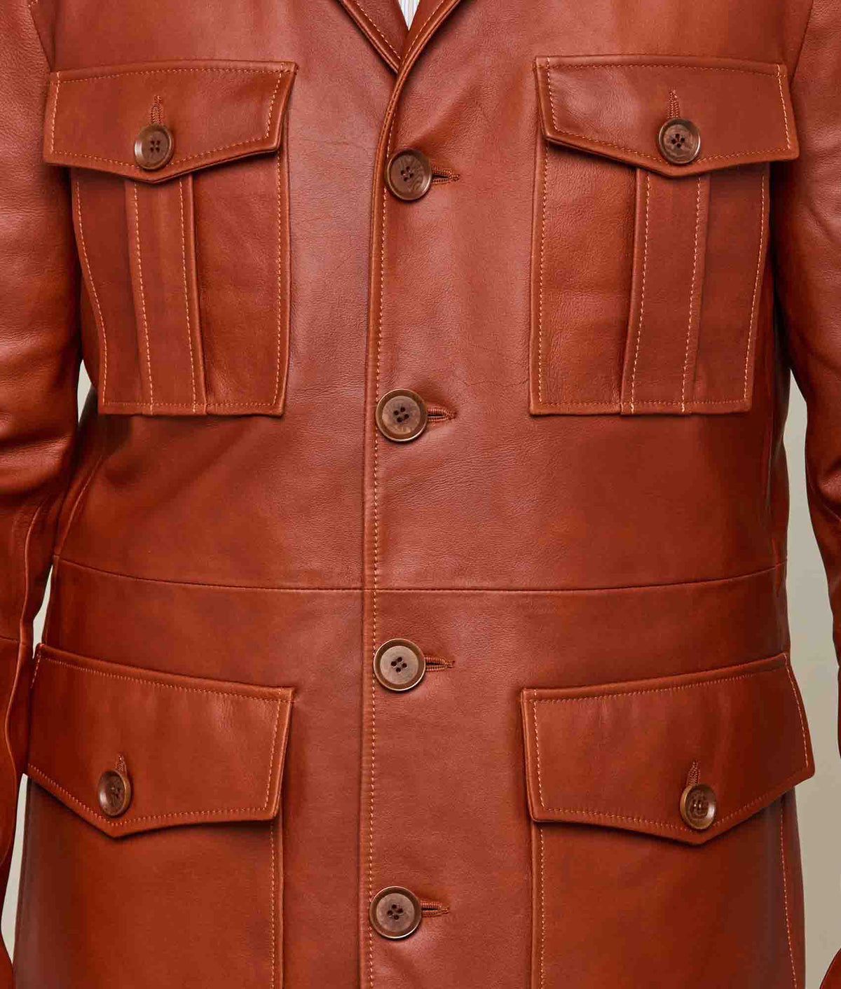 
    Safari Leather Jacket :: Cognac