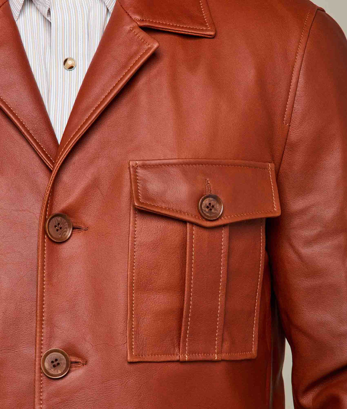 
    Safari Leather Jacket :: Cognac