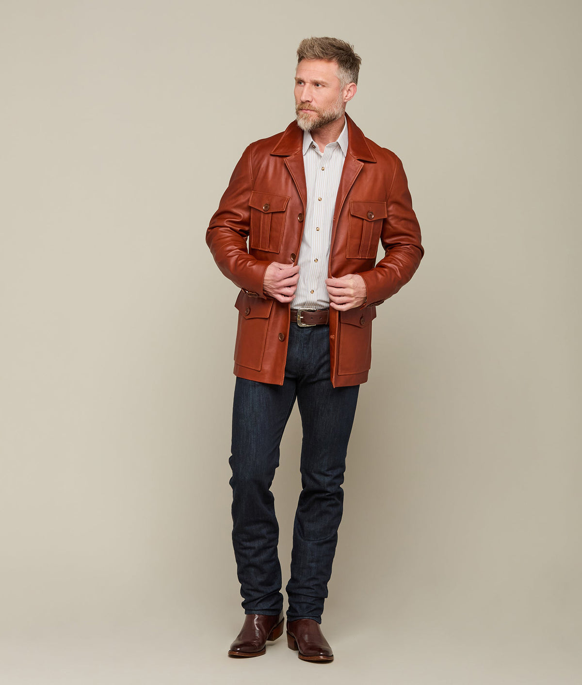 
    Safari Leather Jacket :: Cognac