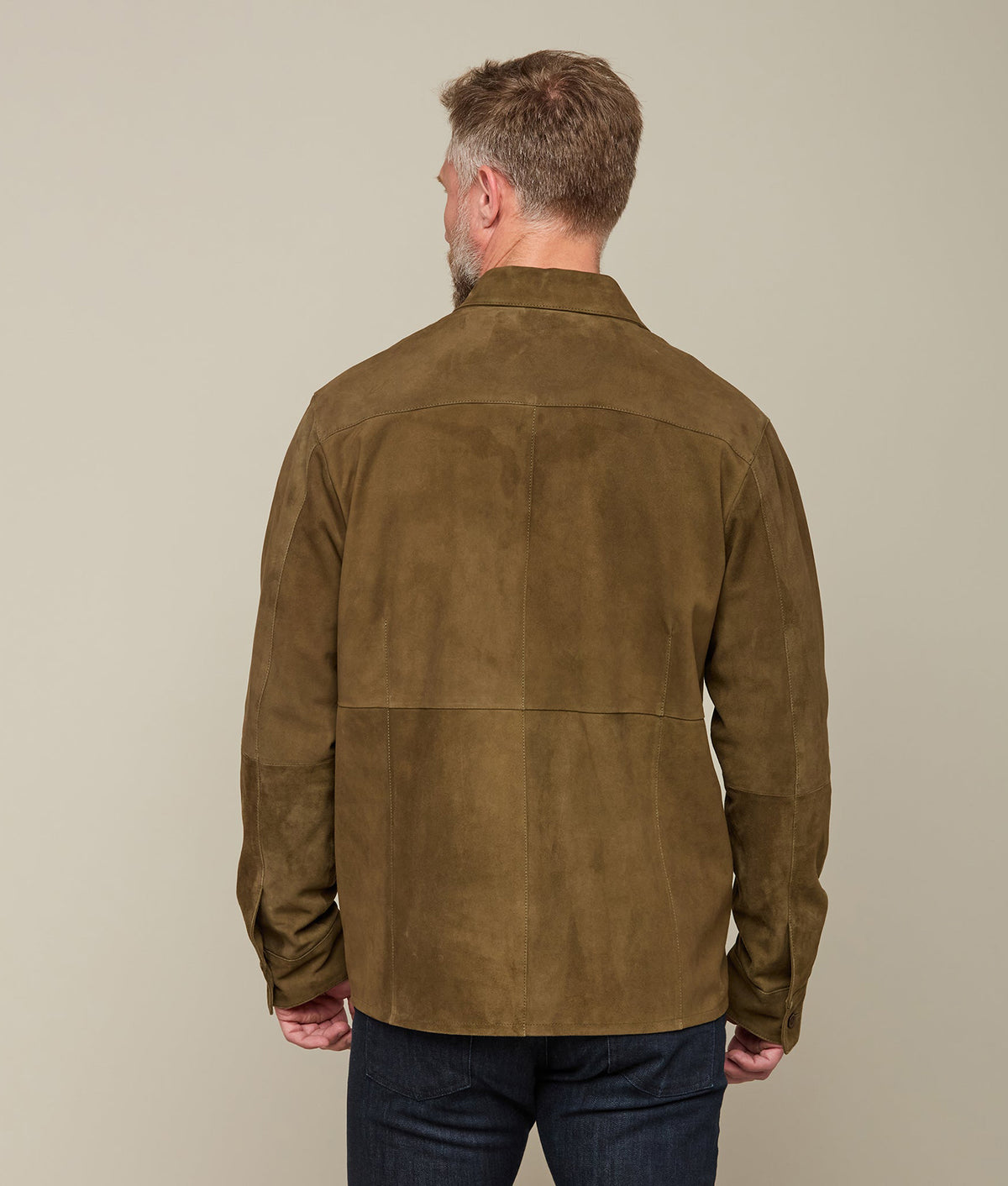 
    Suede Shacket :: Olive