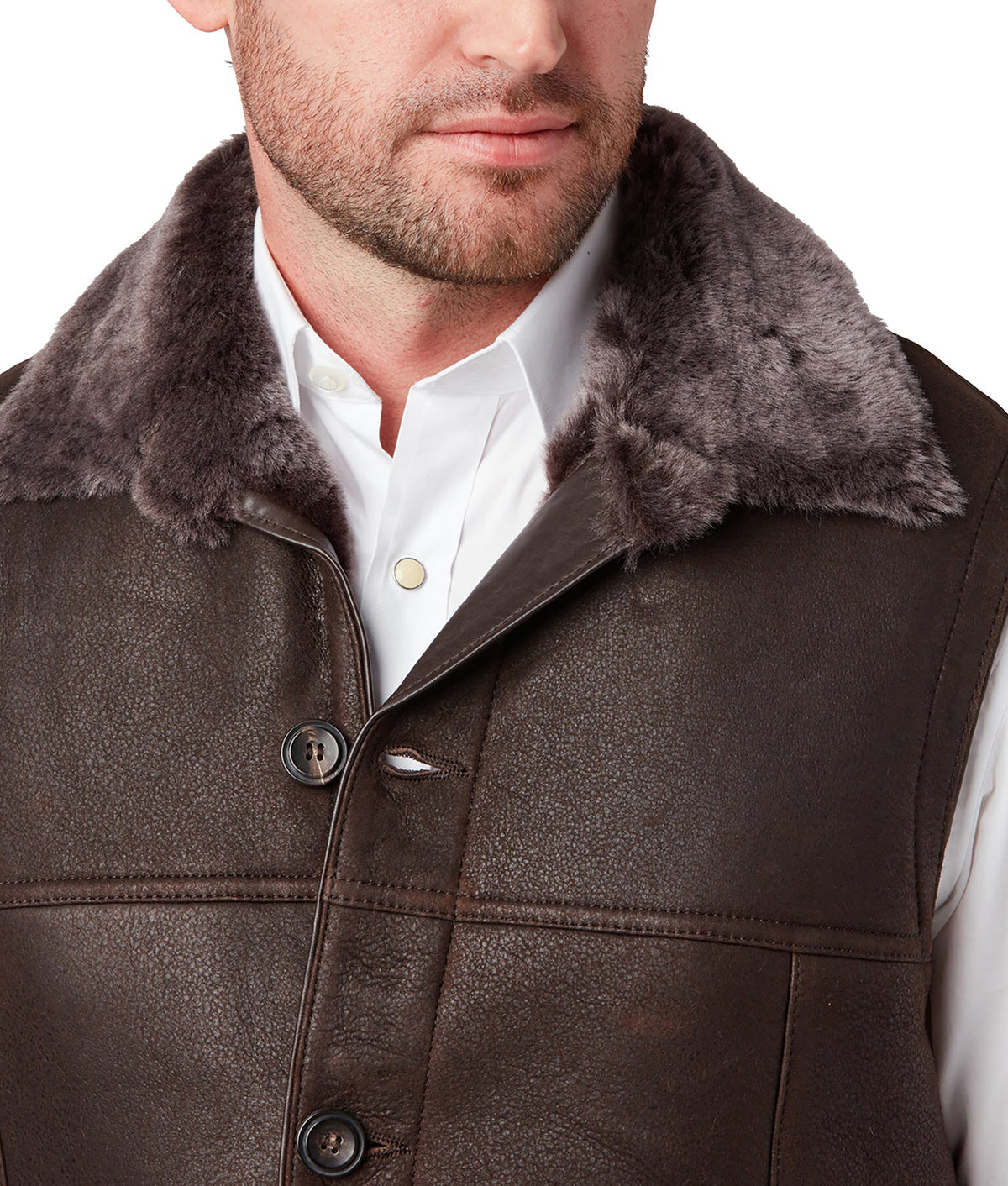 
    Shearling Vest :: Chocolate