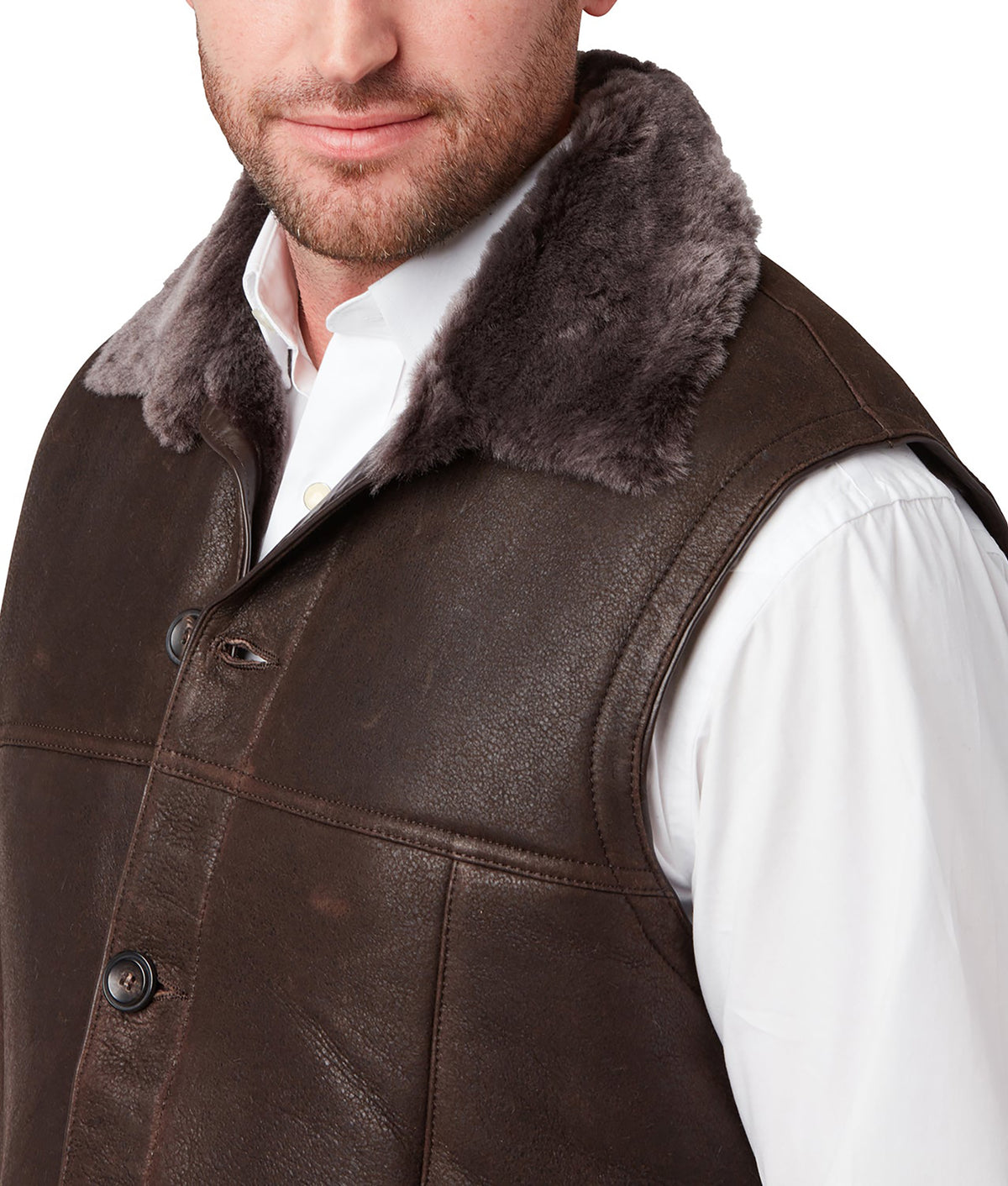 
    Shearling Vest :: Chocolate