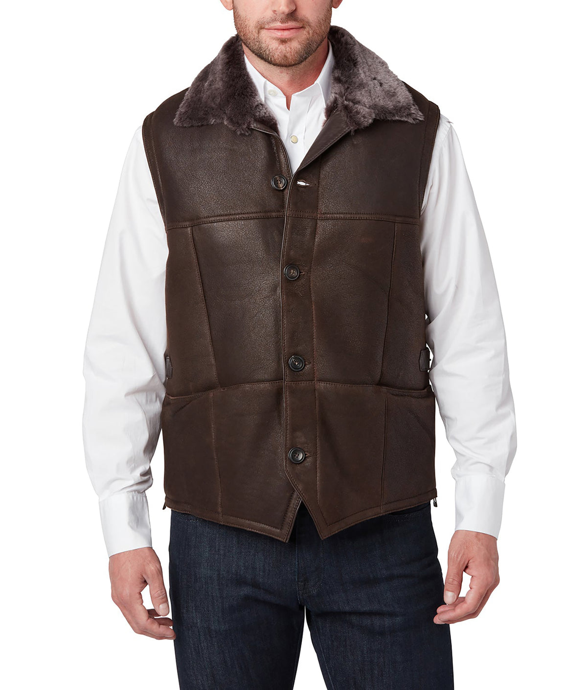 
    Shearling Vest :: Chocolate